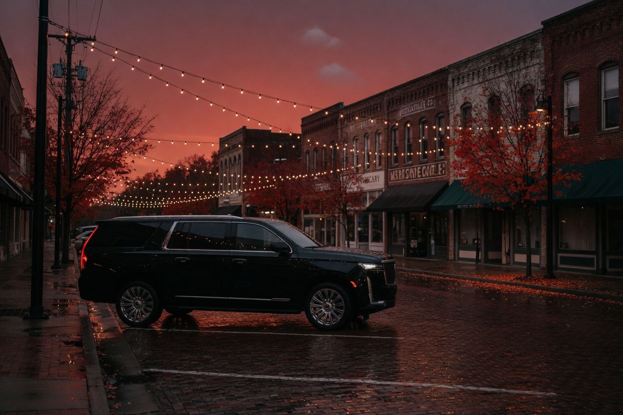 Corridor SUV staged downtown at dusk